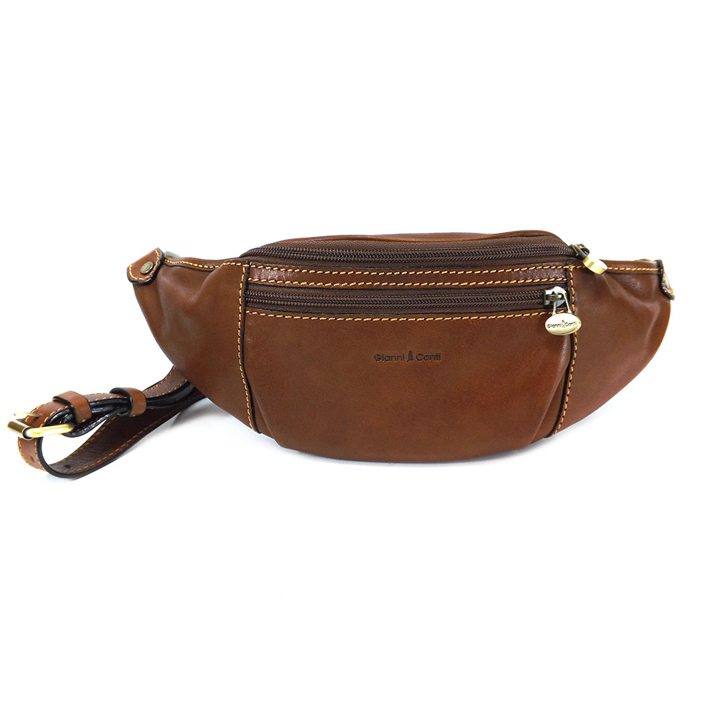 Gianni Conti Tan Leather Bum / Waist bag - Style: 915055
