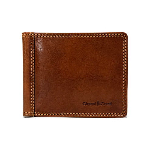 Gianni Conti Leather Money Clip Wallet - Style: 917101 tan