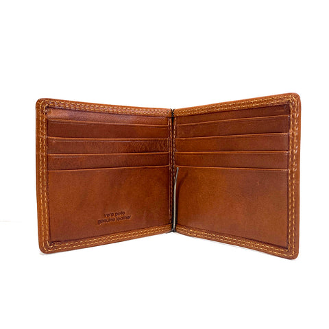 Gianni Conti Leather Money Clip Wallet - Style: 917101 tan