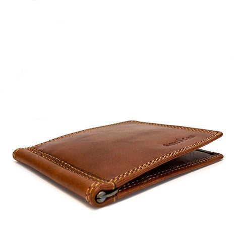 Gianni Conti Leather Money Clip Wallet - Style: 917101 tan