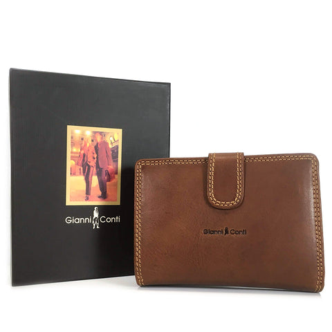 Gianni Conti Wallet Purse - Style: 918086 - Tan