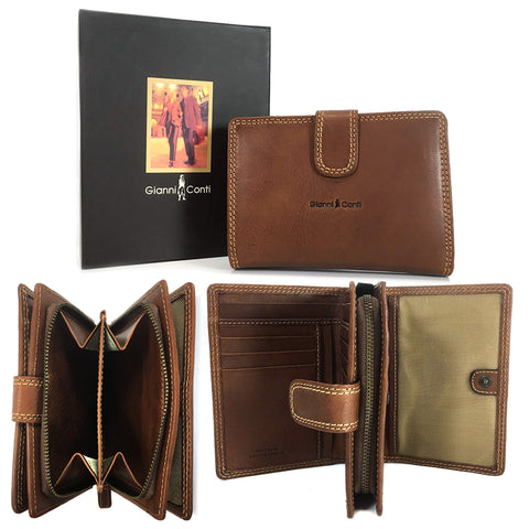 Gianni Conti Wallet Purse - Style: 918086 - Tan