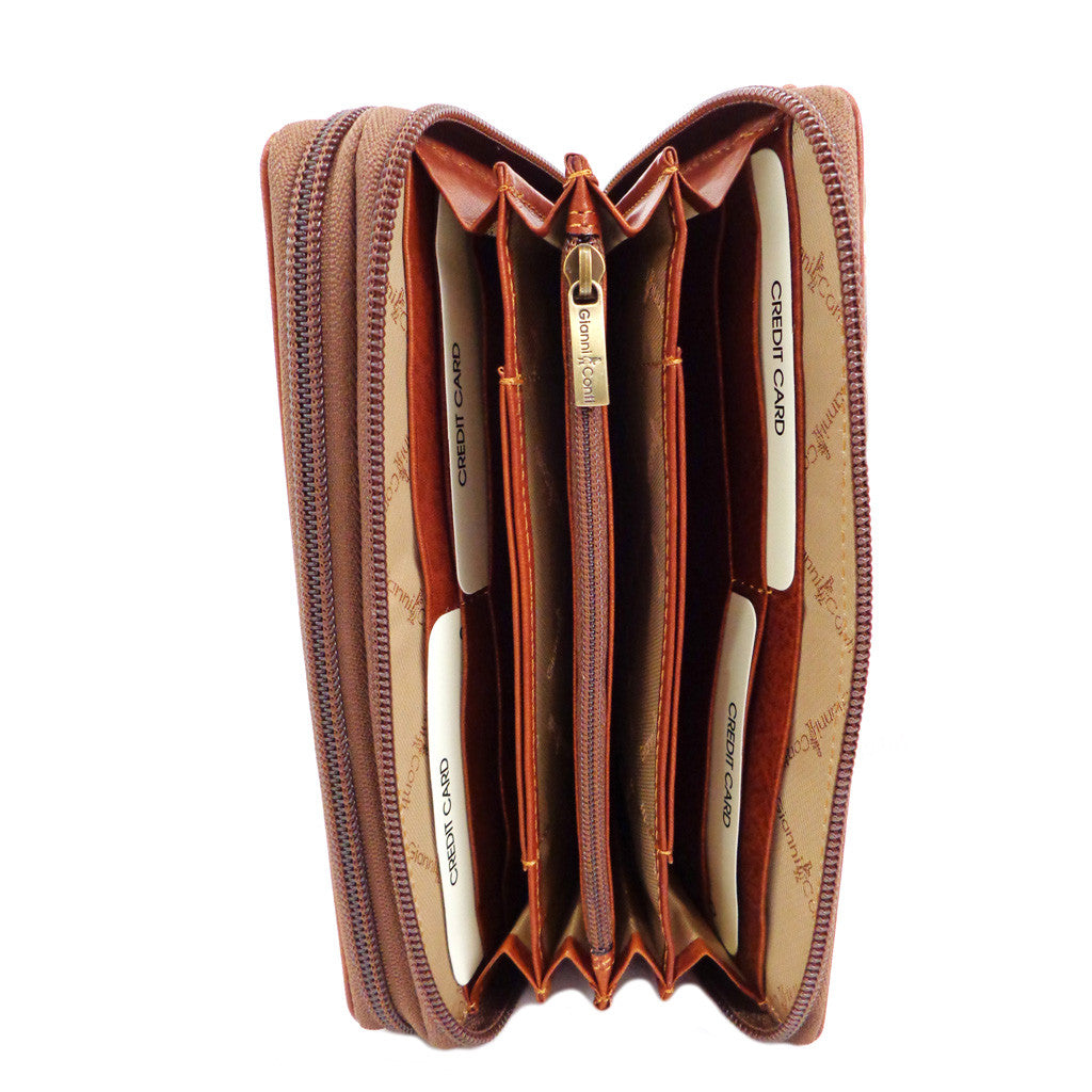 Gianni Conti Leather Wrist Bag Large Wallet Purse Style 918406 gianni-conti-leather-wrist-bag-large-wallet-purse-style-918406