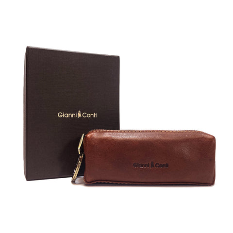 Gianni Conti Leather Key Case - Tan - Style: 919706