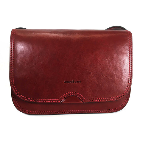 Gianni Conti Classic Flap Front Bag - Style: 9406005 Red