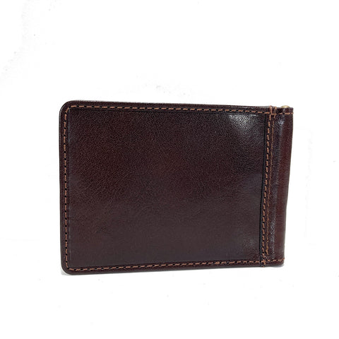 Gianni Conti Leather Money Clip Wallet - Style: 9407034 - Brown