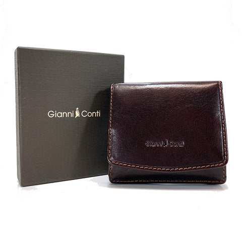 Gianni Conti Leather Tray Purse Wallet - Style: 9407084 - Brown