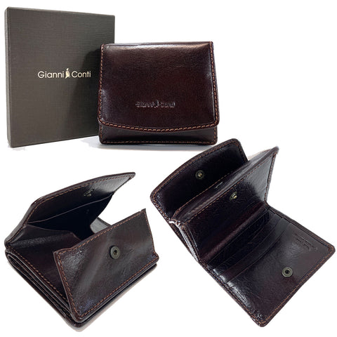 Gianni Conti Leather Tray Purse Wallet - Style: 9407084 - Brown