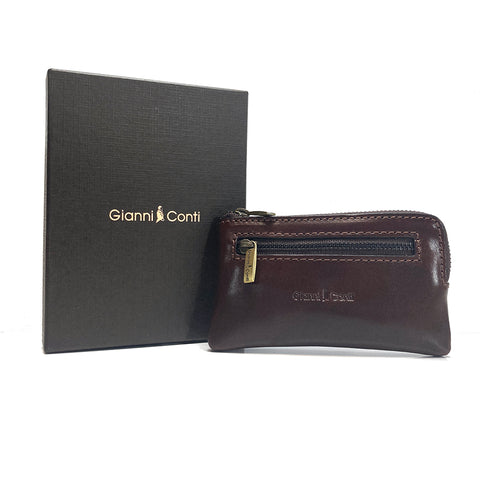 Gianni Conti Leather Key Case - Brown - Style: 9409073