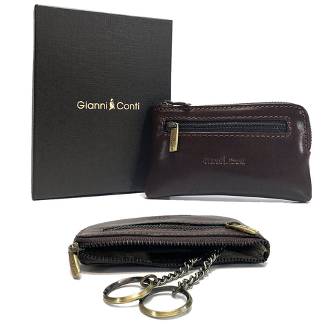 Gianni Conti Leather Key Case - Brown - Style: 9409073