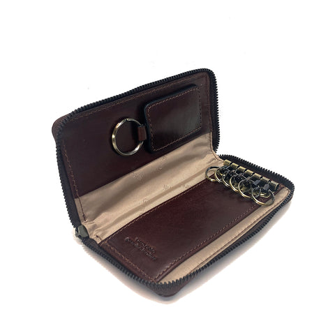 Gianni Conti Leather Key Case - Brown - Style: 9409725