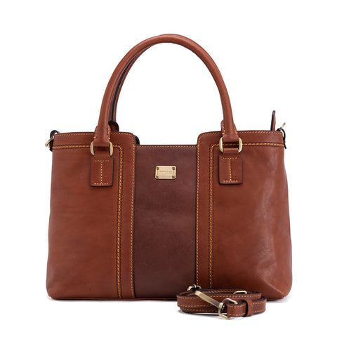 Gianni Conti Classic Grab / Multiway Bag - Style: 9433228 Cognac Dark Brown