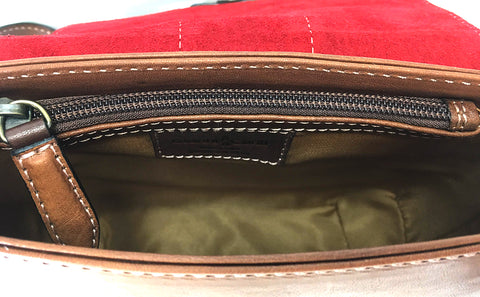 Gianni Conti Flap Front Shoulder Bag - Style: 973866 - Tan Multi