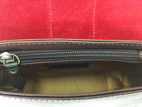 Gianni Conti Flap Front Shoulder Bag - Style: 973866 - Dark Brown Multi