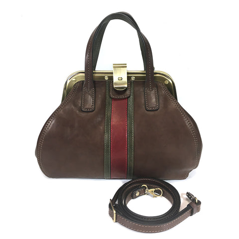 Gianni Conti  Small Gladstone Bag - Style: 973882 - Dark Brown Multi