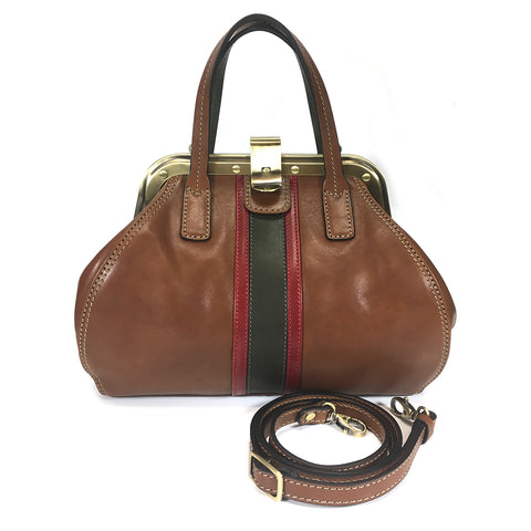 Gianni Conti Small Gladstone Bag - Style: 973882 - Tan Multi