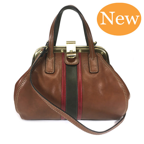 Gianni Conti Small Gladstone Bag - Style: 973882 - Tan Multi