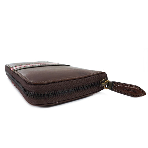 Gianni Conti Leather Purse - Large Zip Around - Style: 978106 - Dark Brown Multi