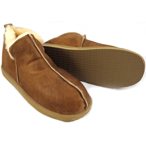 Shepherd Sheepskin Bootee Slipper - Style: Anton 4921 Antique Cognac