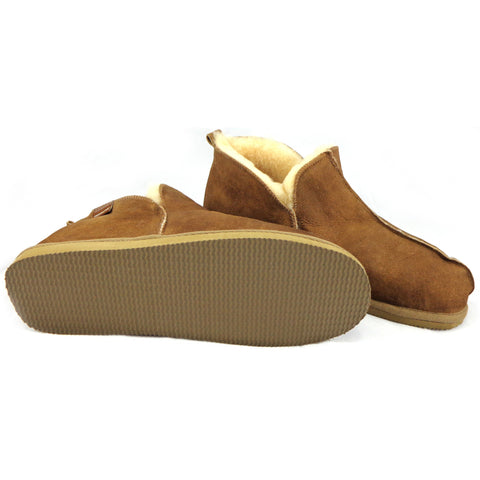 Shepherd Sheepskin Bootee Slipper - Style: Anton 4921 Antique Cognac