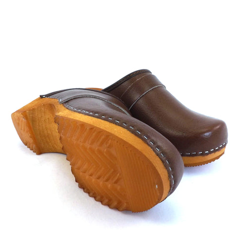 Buxa Traditional Wooden Clog - Brown