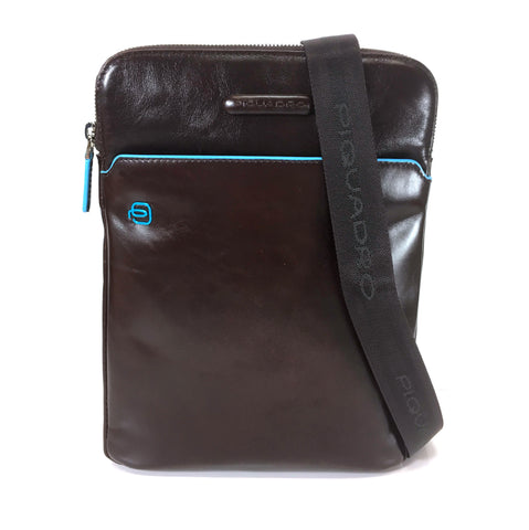 Piquadro Leather Cross Body Bag with Padded Tech Pocket CA3978B2 Mahogany