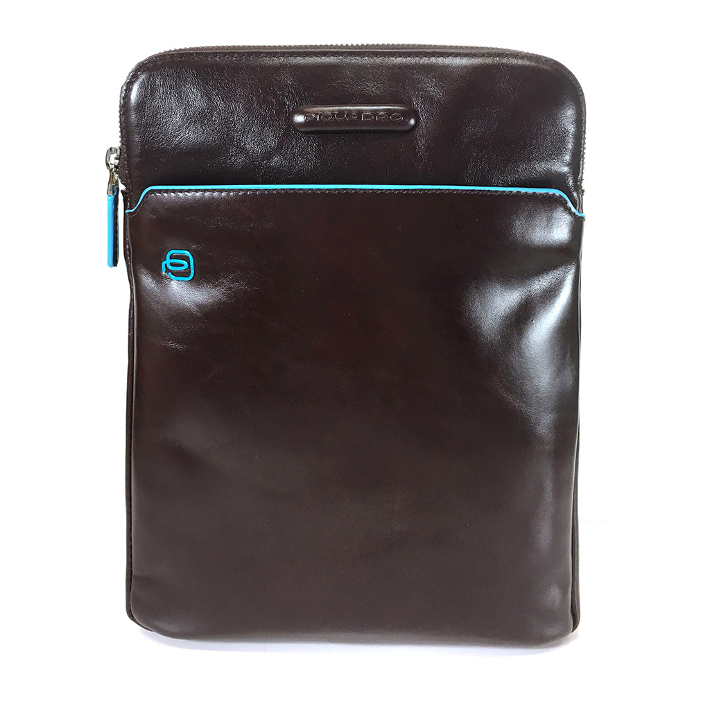Piquadro Leather Cross Body Bag with Padded Tech Pocket CA3978B2 Mahogany