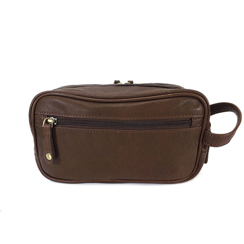 Rowallan Leather Wash Bag - Style: 33-9788 Brown