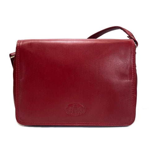 Rowallan Leather Flap Front Organiser Bag - Style: 31-8906  Red