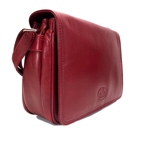 Rowallan Leather Flap Front Organiser Bag - Style: 31-8906  Red