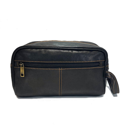 Rowallan Leather Buchanan Wash Bag - Style: 33-7492 Black