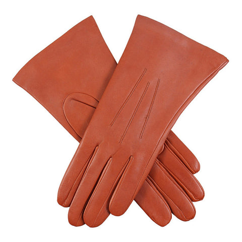 Dents Isabelle Cognac Women's 100% Cashmere Lined Leather Gloves - Style: 7-1134