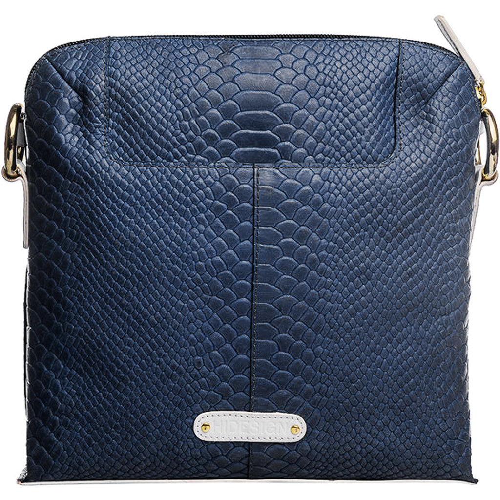 Hidesign Zip Top Shoulder Bag Moroso 02 Navy Cox's Leather Shop