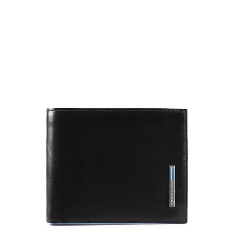 Piquadro Leather Wallet with Coin Pocket - Style: PU4188 - Black