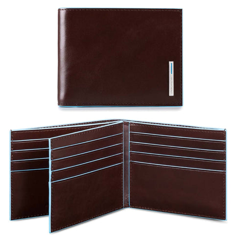 Piquadro Leather Wallet - Style: PU4217 - Mahogany