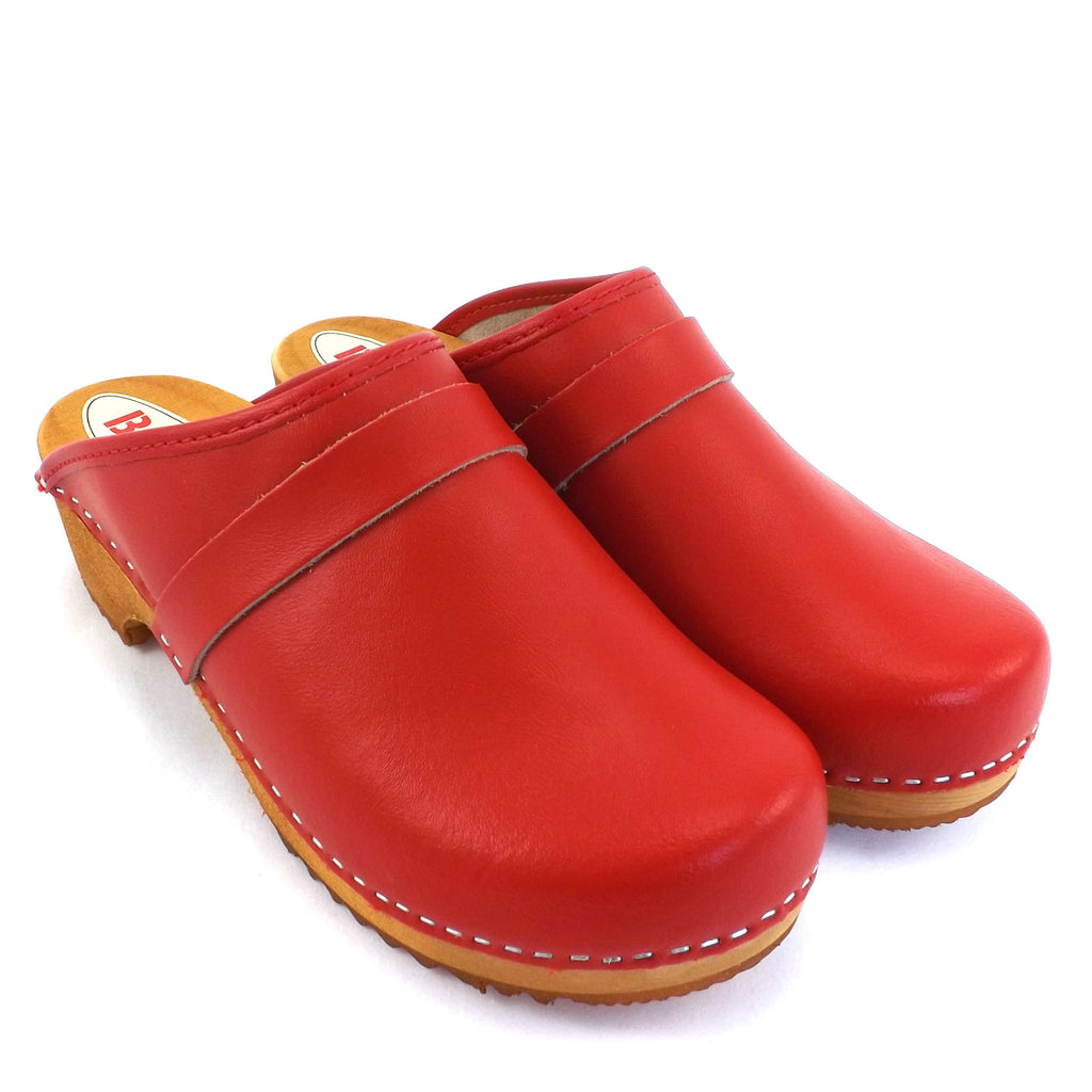 Buxa Traditional Wooden Clog - Red