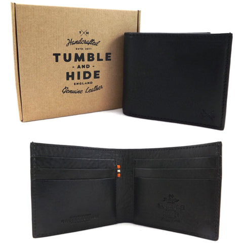 Tumble and Hide Leather Trouser Wallet - Style: TH2109 CHK - Black