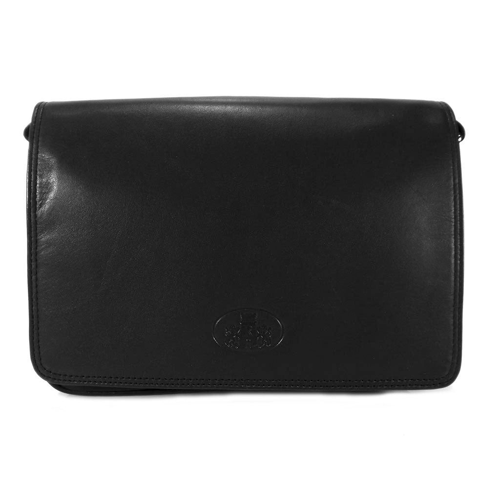 Rowallan Leather Flap Front Organiser Bag - Style: 31-8906  Black