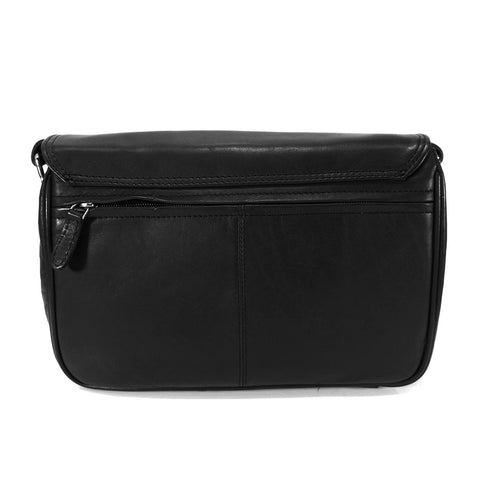 Rowallan Leather Flap Front Organiser Bag - Style: 31-8906  Black