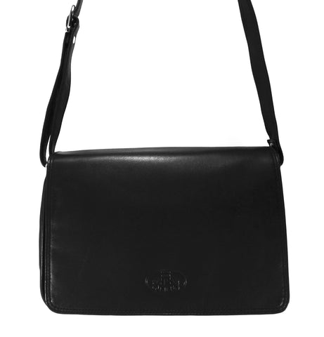 Rowallan Leather Flap Front Organiser Bag - Style: 31-8906  Black