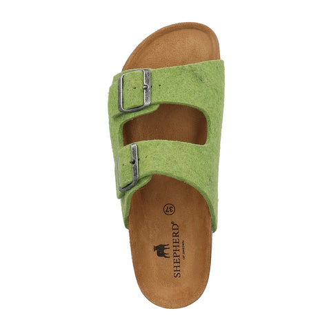 Shepherd Felted Wool Sandal - Style: Kattis 1777 - Lime